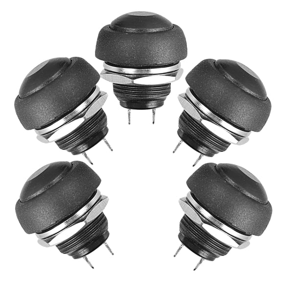 Masteelf Hemoton 5-Pack Latching Push Button for Electronics Projects and Circuit Board Applications
