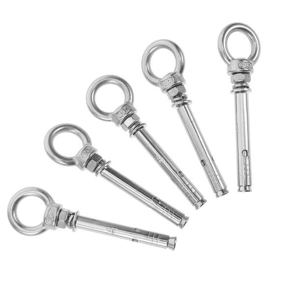 Masteelf 5pcs Stainless Steel Bolt Eye Bolt Heavy Duty Fixing Hanger Swing Hammock Eye Bolt ( )