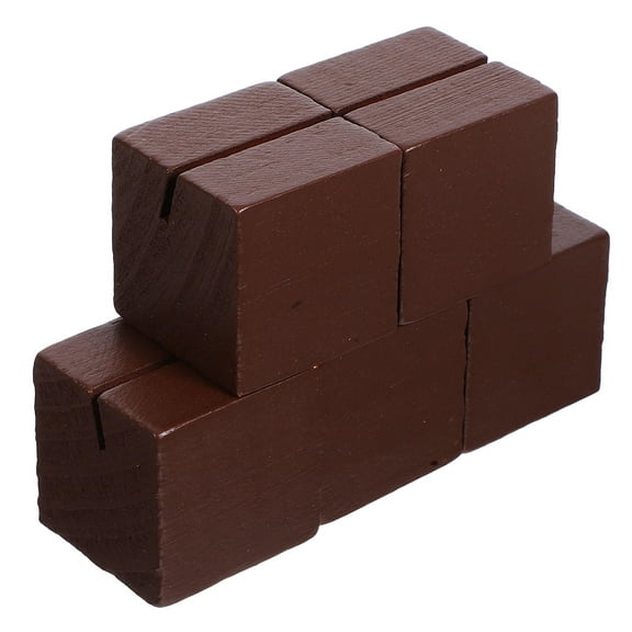 Masteelf 5-Piece Wooden Postcard Holder Set with Calendar Base, Memo Organizer, Menu Sign, Business Card Stand for Desk and Table