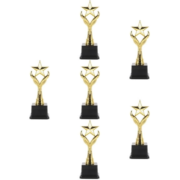 Masteelf 6-Pack Small Trophies for Kids, Student Awards, Classroom Recognition, Little Prizes