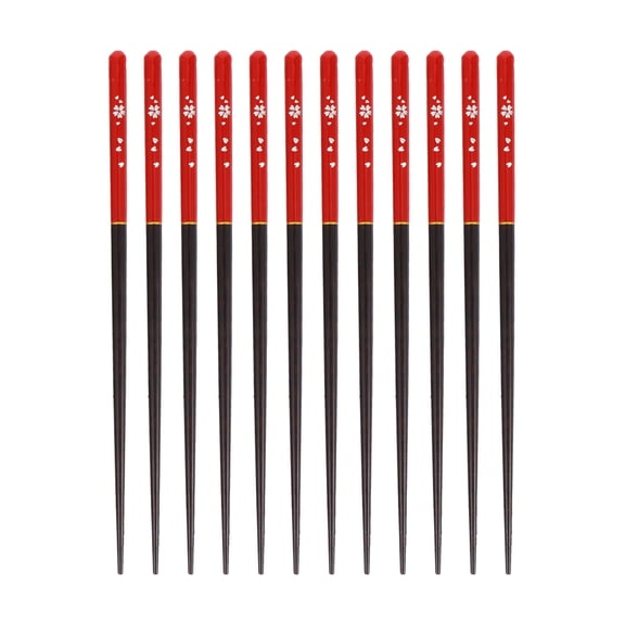 Synthetic Material Japanese Style Chopsticks with Cherry Blossom Pattern for Kitchen Use