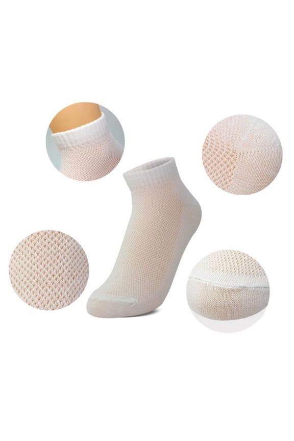 6 Pairs Stretchy Socks Breathable Replacing Travel Men and Women White