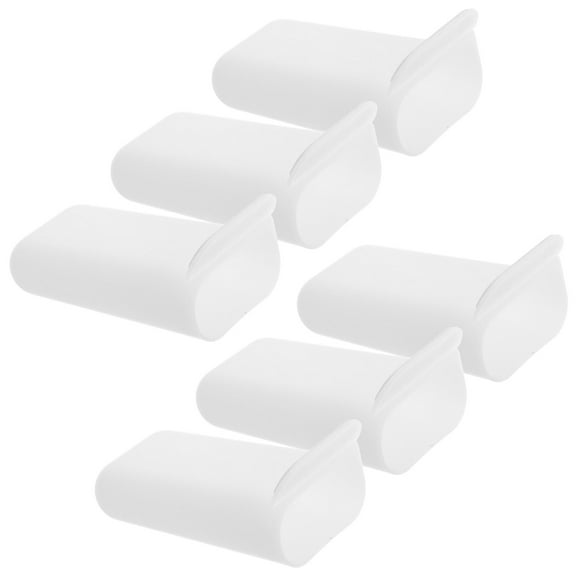 SWETRACE ABS Sticky Pen Holder Set, White, 6 Pieces, Compact 4.3 x 2.2 x 1.2 Inches, Desk Organizer for Office and Home