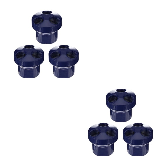 Masteelf 6 Pcs Aluminum Air Hose Inline Manifold Splitter Pneumatic Manifold Fitting