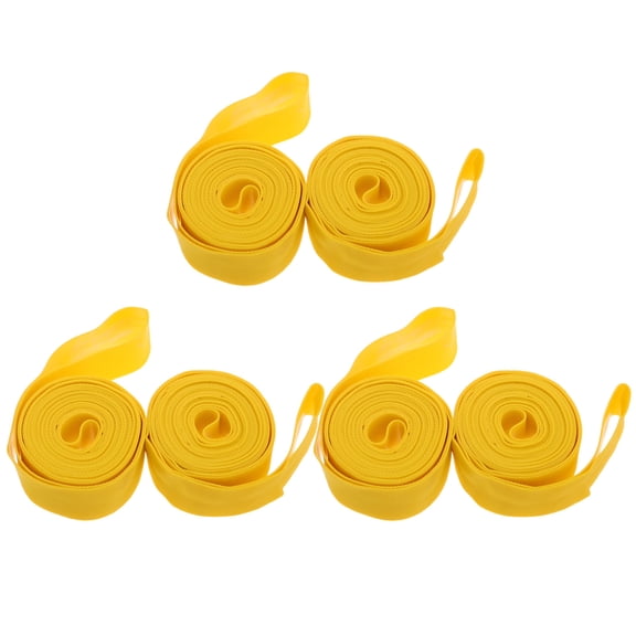 Masteelf 6 Pcs Anti-sting Inner Tube Pad 700.00X1.80X0.10CM Yellow