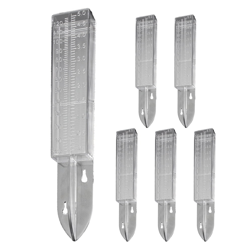 HONITANO Outdoor Rain Gauge Transparent Plastic 6 Pcs