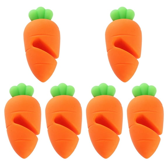 Masteelf Set of 6 Orange Pot Lid Lifters and Boil Stoppers for Cooking, Frying Pans, Kitchen Safety and Steam Venting