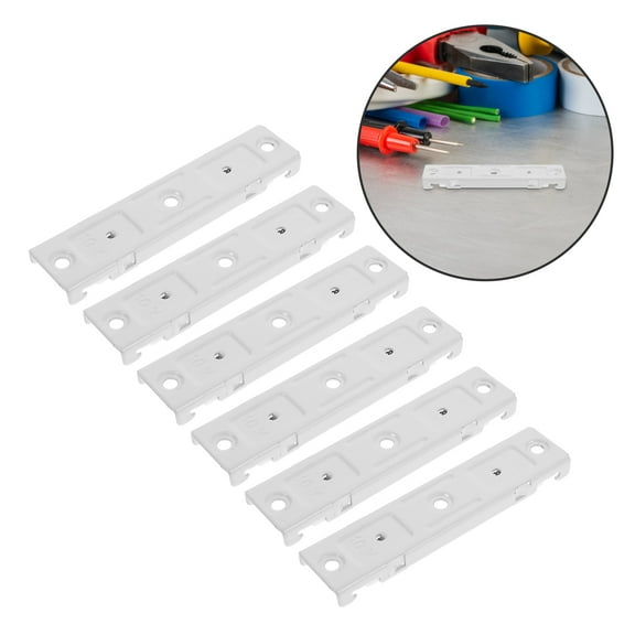 Masteelf 6-Pack White Ceiling Curtain Track Brackets Divider Rail for Room Window Drapery Hardware