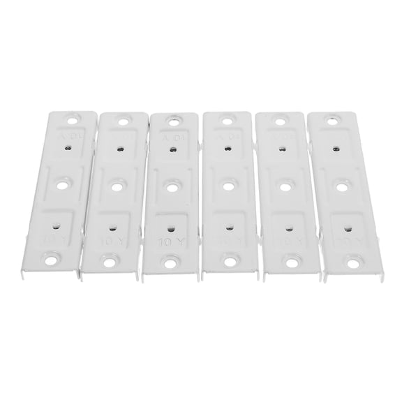 OFFIGAM White Stainless Steel Connectors, 6 Pieces, and Stable for Ceiling Curtain Track Systems