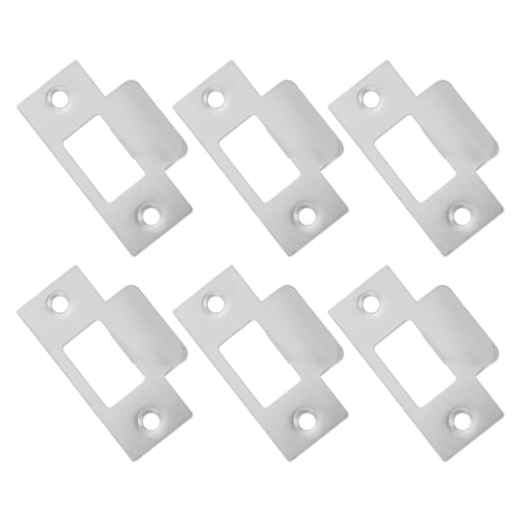 Masteelf  6 Pcs Door Lock Replacement Parts Deadbolt Catch Plate Silver