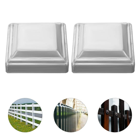 Masteelf 6 Pcs Fence Post Protector Square Tube Cap 8.20X8.20X2.80CM