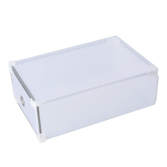 Masteelf 6 Pcs Floating Shoe Shelves Cardboard Boxes with Lids Case Shoes White