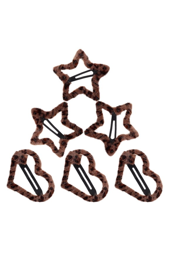 6pcs Stylish Hair Accessories for Girls Leopard Print Snap Clips for Thin Hair Decorative Barrettes for Women Hair Styling