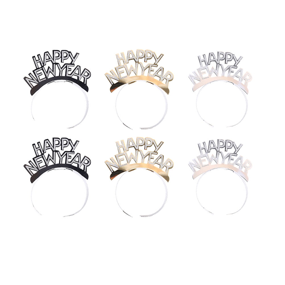 Masteelf 6 Pcs Happy New Year Headband Years Tiara Crown Kid Women's
