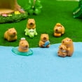 thumbnail image 1 of Masteelf  6 Pcs Miniature Landscape Decoration Figurines Micro Capybara, 1 of 7