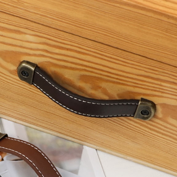 Masteelf 6 Pcs Modern Drawer Pull Drawer Pulls Leather Handle 15.50X2.40X0.80CM