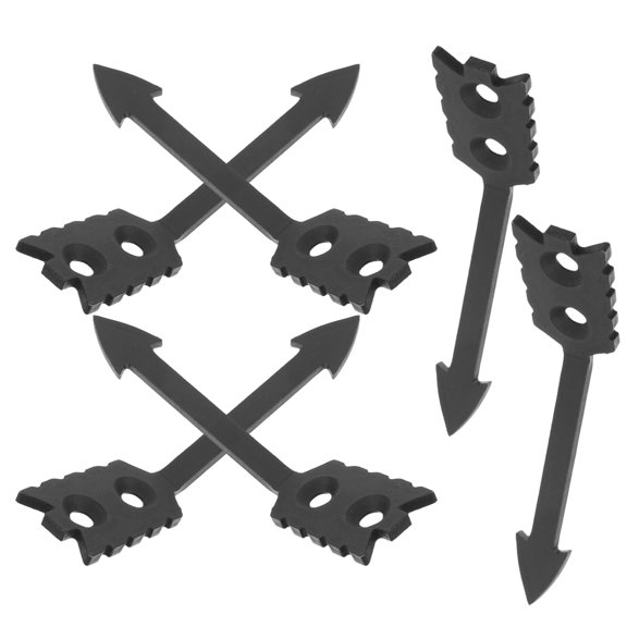 Masteelf 6 Pcs Mount Clothes Hanger Skull Rack 9.90X2.50X2.30CM Black