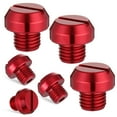 thumbnail image 1 of Masteelf  6 Pcs Rear View Mirror Screws Motorcycle Hole Plugs Motorbike Red, 1 of 8