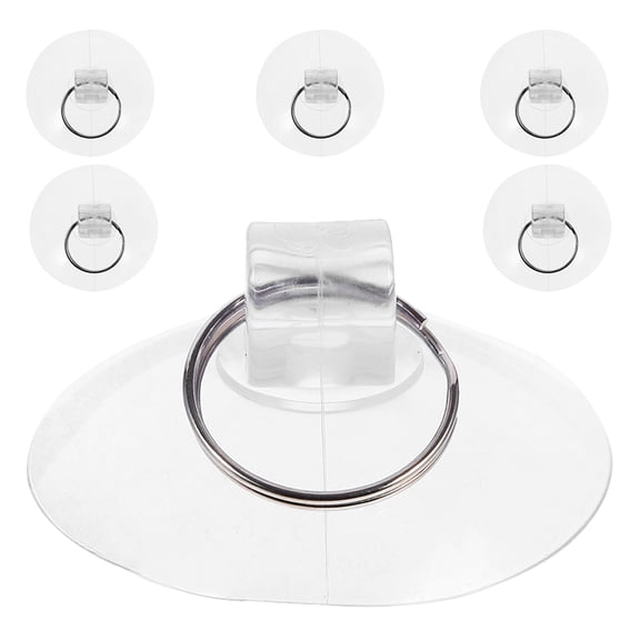 Masteelf 6 Pcs Rubber Suction Cup Hook 5.50X5.50X3.00CM Transparent