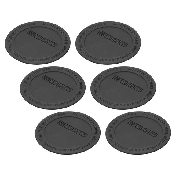 Masteelf 6 Pcs Self-adhesive Coasters Handmade Spindle Glue-backed Roller Color Large Kit Black