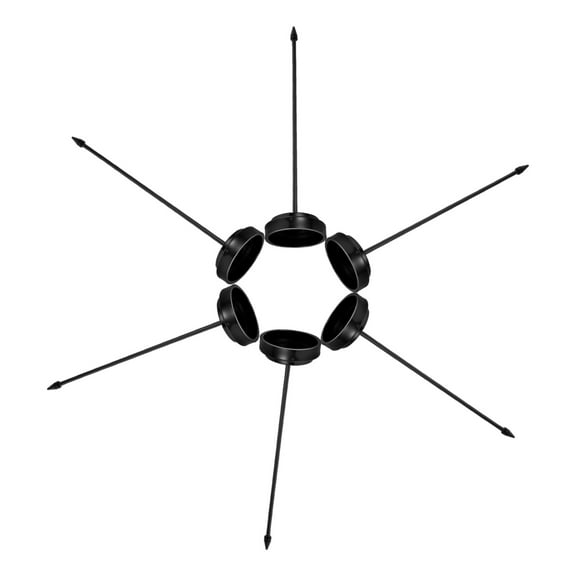 Masteelf 6 Pcs Small Flag Stand Desk Stick for Home Practical Flagpole Holder Dad Office Black