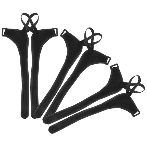 Masteelf 6 Pcs Walking Sticks for Women Collapsible Hiking Poles Belt Ski Wristband Car Black