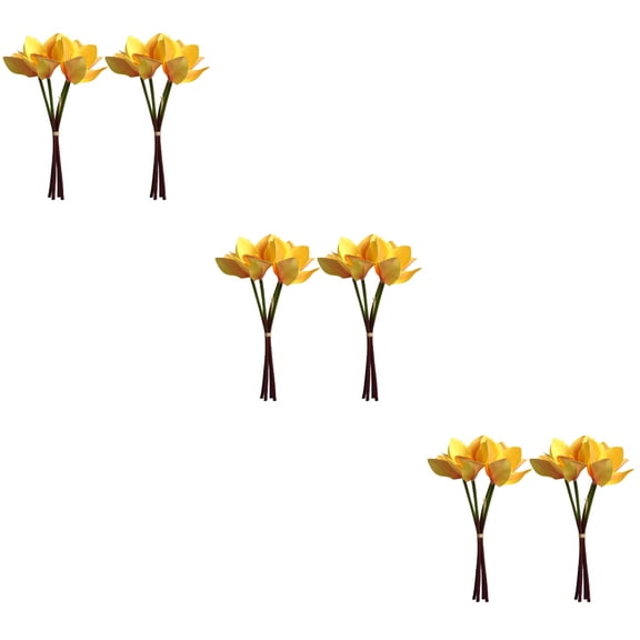 Masteelf 6 Pcs Artificial Flower Bouquets, Realistic Faux Flowers for Home, Wedding, Party, Office Decoration and Event Display