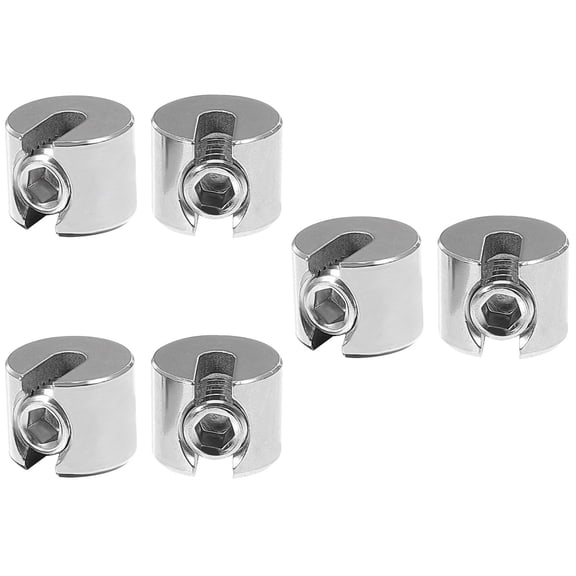 LOLIPPYY Stainless Steel Cable Clamps Silver Wire Fastener for Cable Use