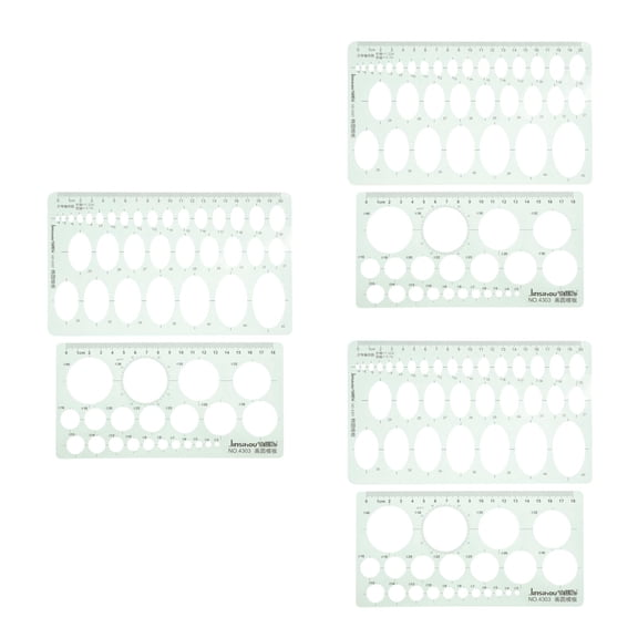 Masteelf 6 pcs Circle Stencil Templates Drawing Mold Reusable Craft Template For Diy Circle Mold Craft Painting Template Stencil For Painting