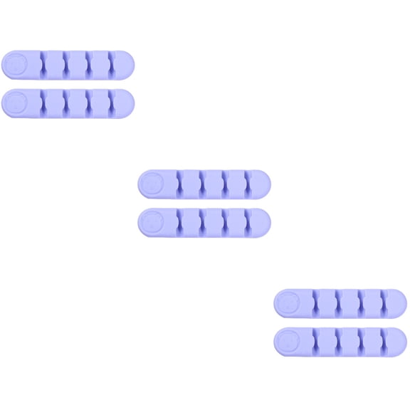 Masteelf 6-Pack Self-Adhesive Silicone Cable Clips for Desk Cord Management and Wire Organization