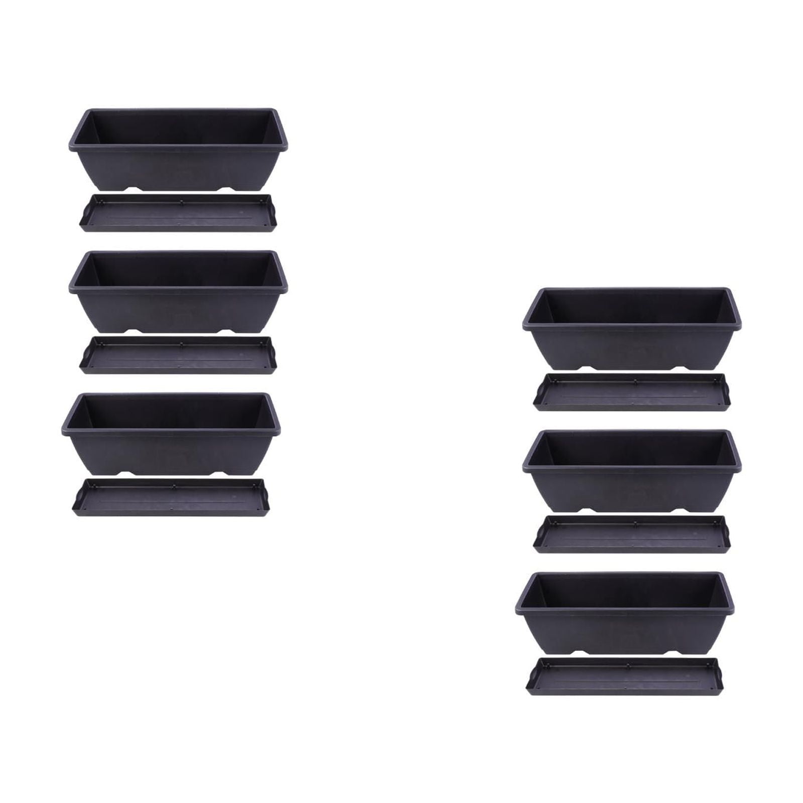 Masteelf 6 pcs  Gardening Plastic Flower Pots Flower Planters Garden Plant Pots Garden Supplies