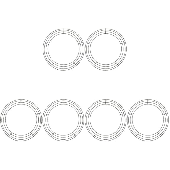 Masteelf 6 pcs Wreath Form Round Backdrop Stand Flower Wreath Ring Stand Circle for Decoration
