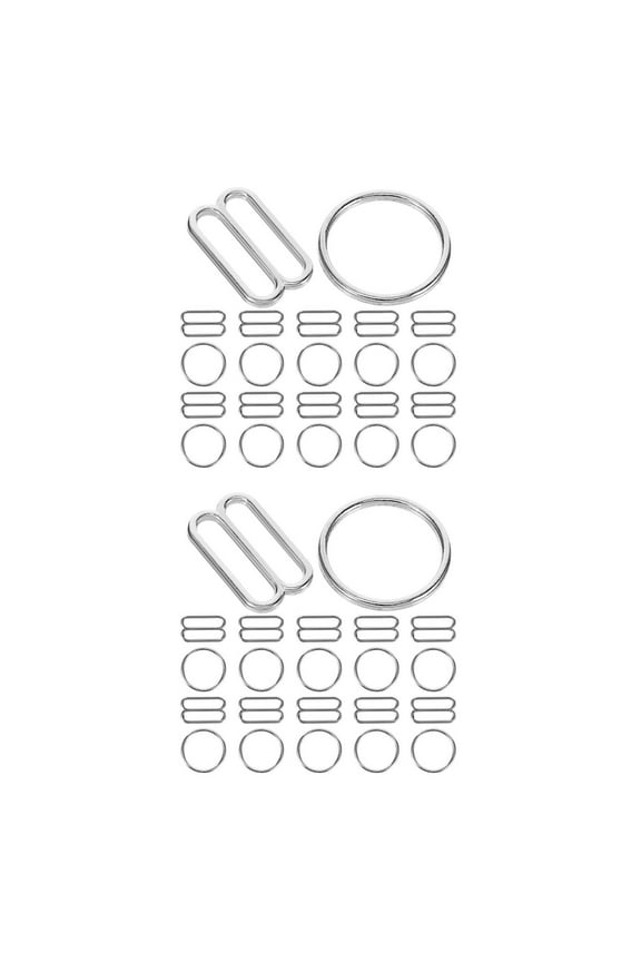 60 Pairs Adjustable Bra Strap Hooks 8-Shaped Zinc Alloy Buckles Lingerie Strap Adjusters Bra Clips Replacement Bra Strap Hooks for Sewing