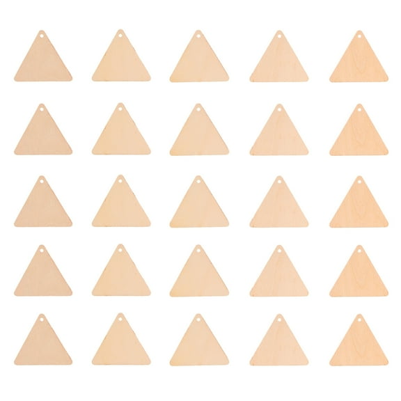 SWETRACE 60Pcs Lightweight Durable Wooden Triangle Pendants for DIY Craft Projects and Home Ornaments