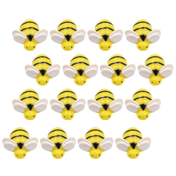 Masteelf 60 Pcs Fake Bee Pushpin Decorative Thumbtacks .9x1.9x3cm Yellow
