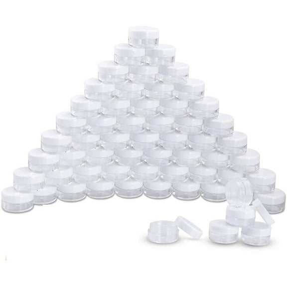 Masteelf  60 Pcs Mini Dessert Cups with Lids Smoothie Kit Distributor Canning Jars Foam White