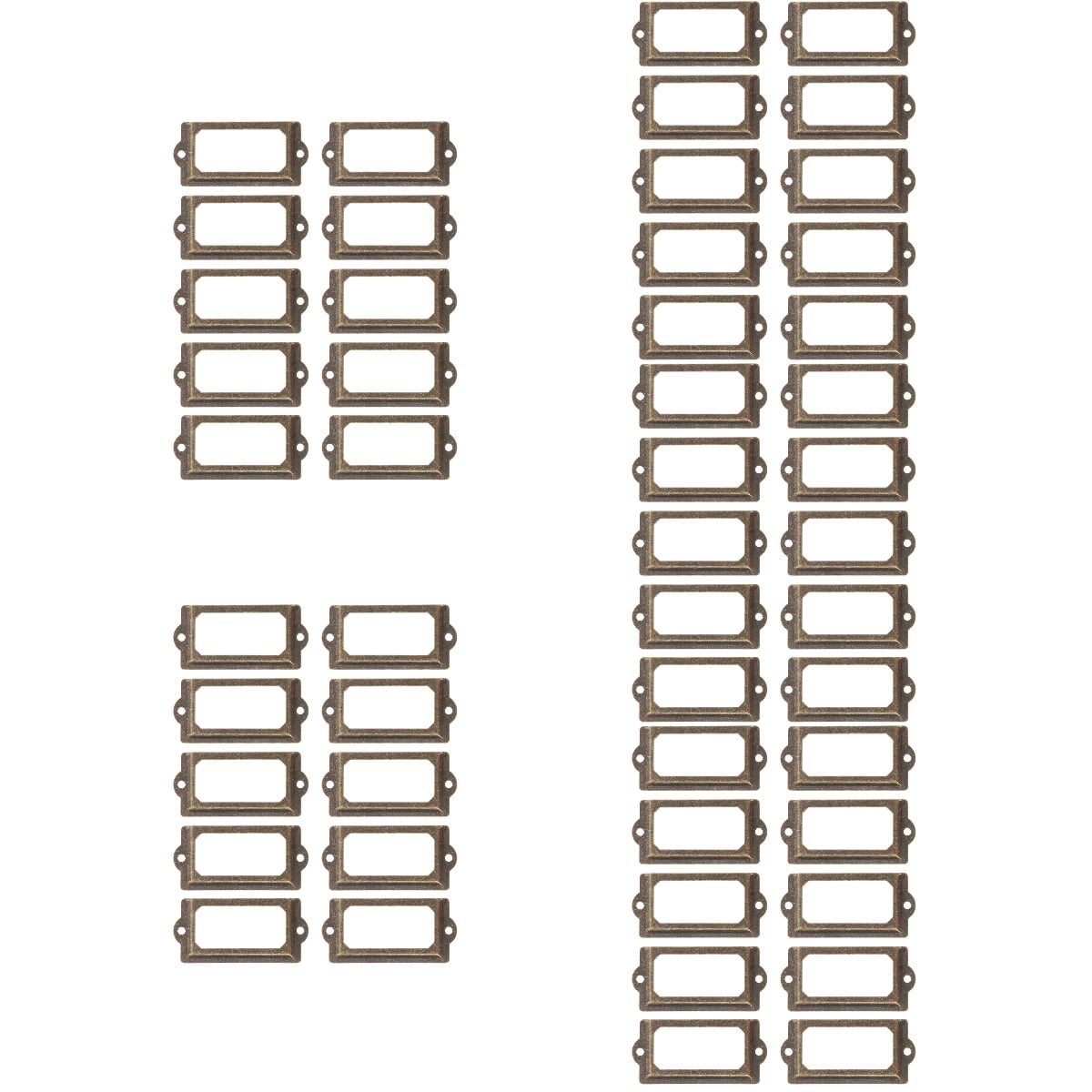 Masteelf 60 pcs Metal Cabinet Tag Label Holder Antique Drawer Tag Label ...