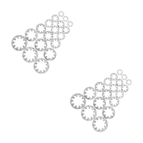 Masteelf 600-Piece Stainless Steel Internal Tooth Star Washer Assortment Kit for Secure Fastening
