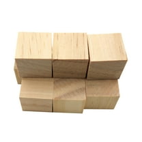 Masteelf 60pcs Wooden Cubes Unfinished Square Wooden Birch Blocks for Puzzle Making Crafts and DIY Projects ( 20mm )