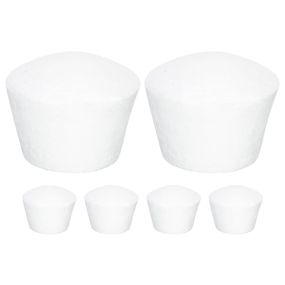 Masteelf 6PCS White Foams Cupcake Model for DIY Cake Decorating and Display, Reusable Fake Cake Models