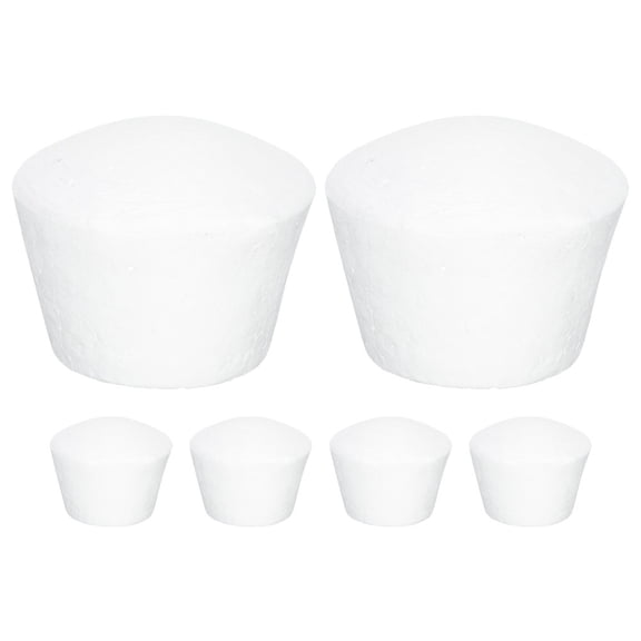 Masteelf 6PCS White Foams Cupcake Model for DIY Cake Decorating and Display, Reusable Fake Cake Models