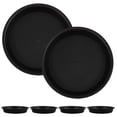 thumbnail image 1 of IDEANATEGRATE Water Catcher Plant Saucer 6Pcs 5.9In Black PP for Potted Plants, 1 of 8