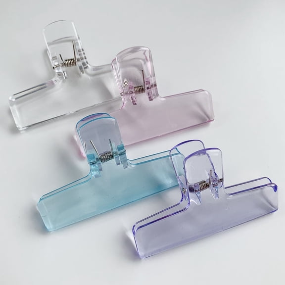 Masteelf 6Pcs Large Colored Binder Clips Document Clamps Long Tail Paper Clips