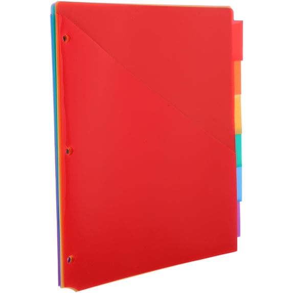 Divider Point Protector Masteelf 6-Pack Colorful Plastic Binder Dividers with Tabs for 3 ...