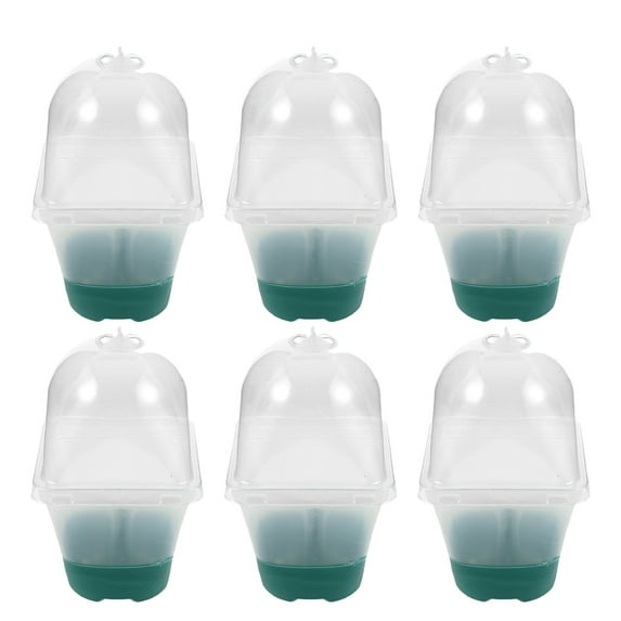 Masteelf 6pcs Clear Nursery Pots With Drainage Holes Small Planter Nursery Pot With Humidity Dome Bulk Nursery Pots For Plants Clear Nursery Pot
