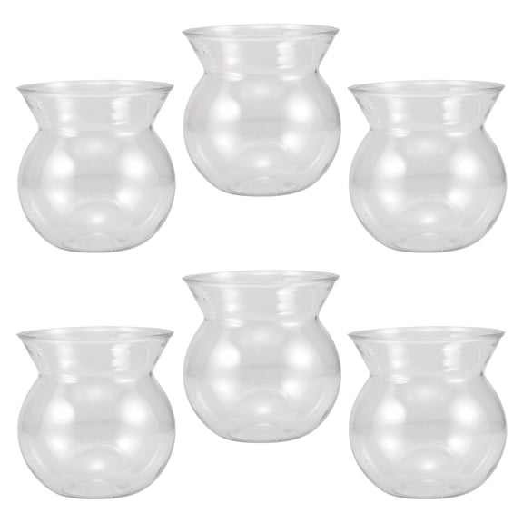 Masteelf 6pcs Creative Mini Plant Pot for Kids Mini Transparent Flower Pot Small Plant Pot Mini Plant Pot Decor Miniature Clear Pot for Plants