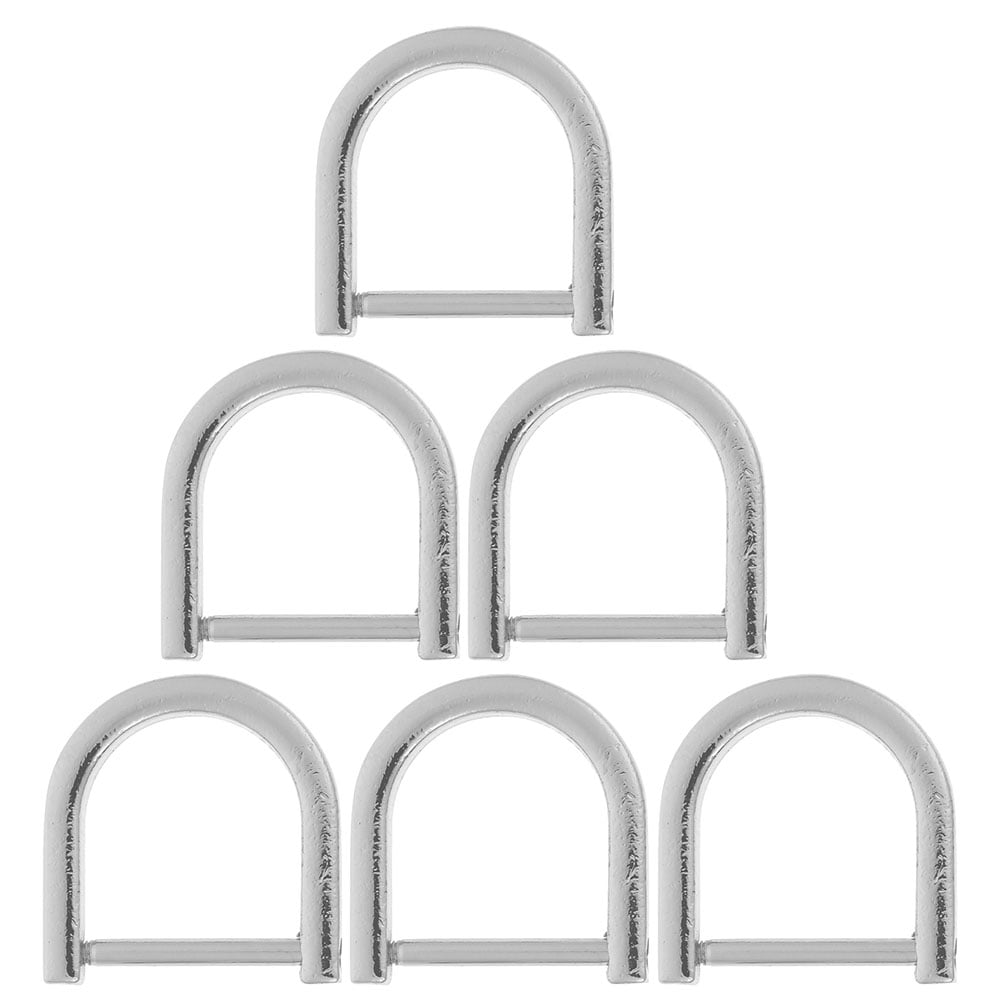 Masteelf 6pcs D-Rings with Closing Screw Shackle Small D-Rings Shackle ...