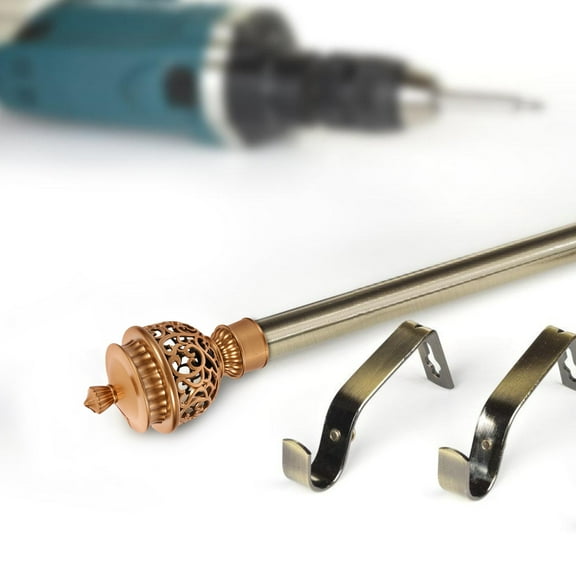 Masteelf 6pcs Decorative Curtain Rod End Cap Plastic Flower Pattern Drapery Rod Finial Roman Rod End Ornament Window Hardware Curtain Rod Accessories for Living Room