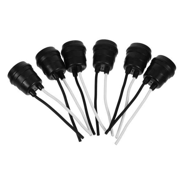 Masteelf 6pcs E27 Light Fixture E27 Light Bulb Socket Waterproof Lamp Holder E27 Corded Socket for DIY Lamp Creations Outdoor Use Accessories
