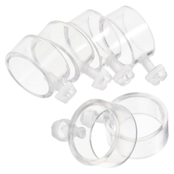 Masteelf 6pcs Flagpole Clips Ring Plastic Flag Pole Mounting Brackets Flagpole Fasteners Garden Flagpole Accessories for Yacht Boat Truck